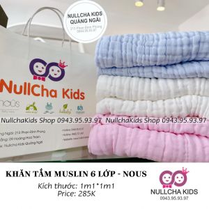 Khăn đa năng Muslin 6 lớp Nous